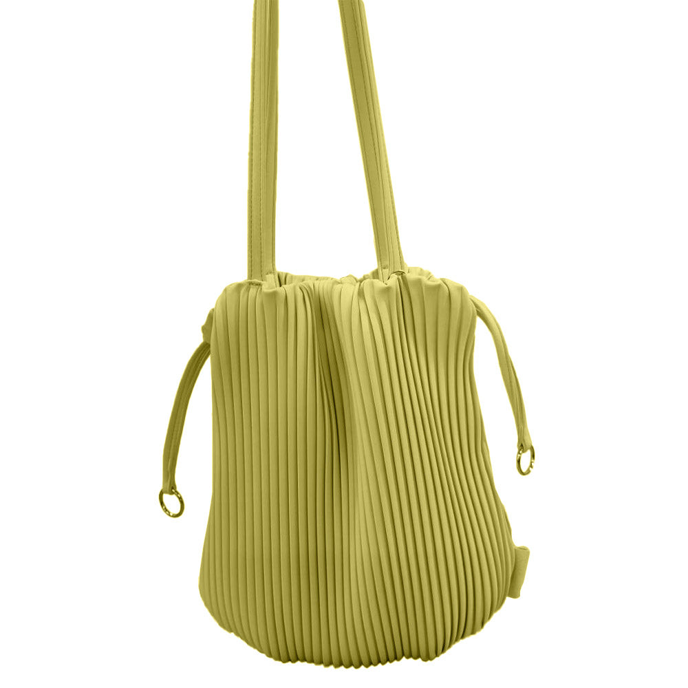 תיק צד TOTE PLEATS ירוק ליים 0202