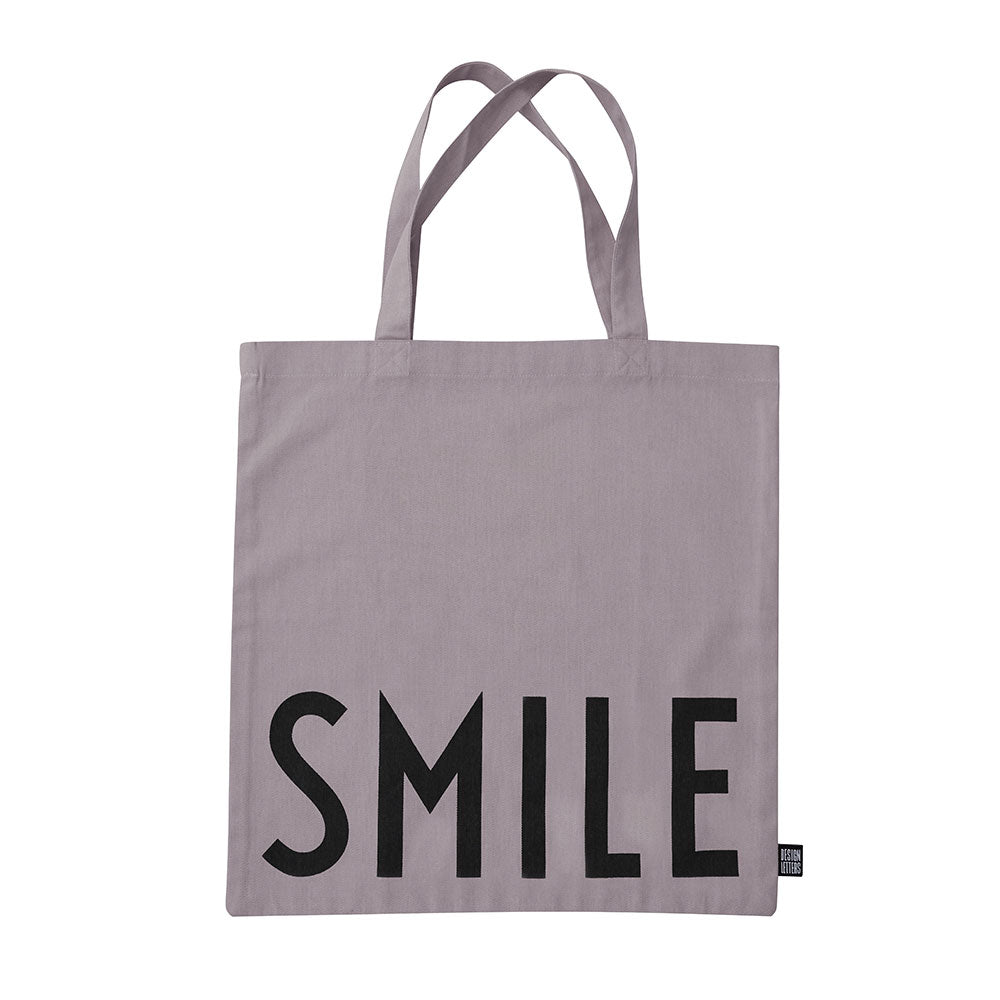 תיק בד Tote סגול Smile