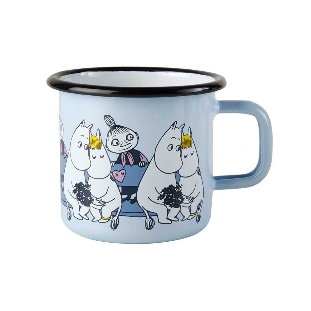 ספל אמיייל  Moomin Friends, Blue M